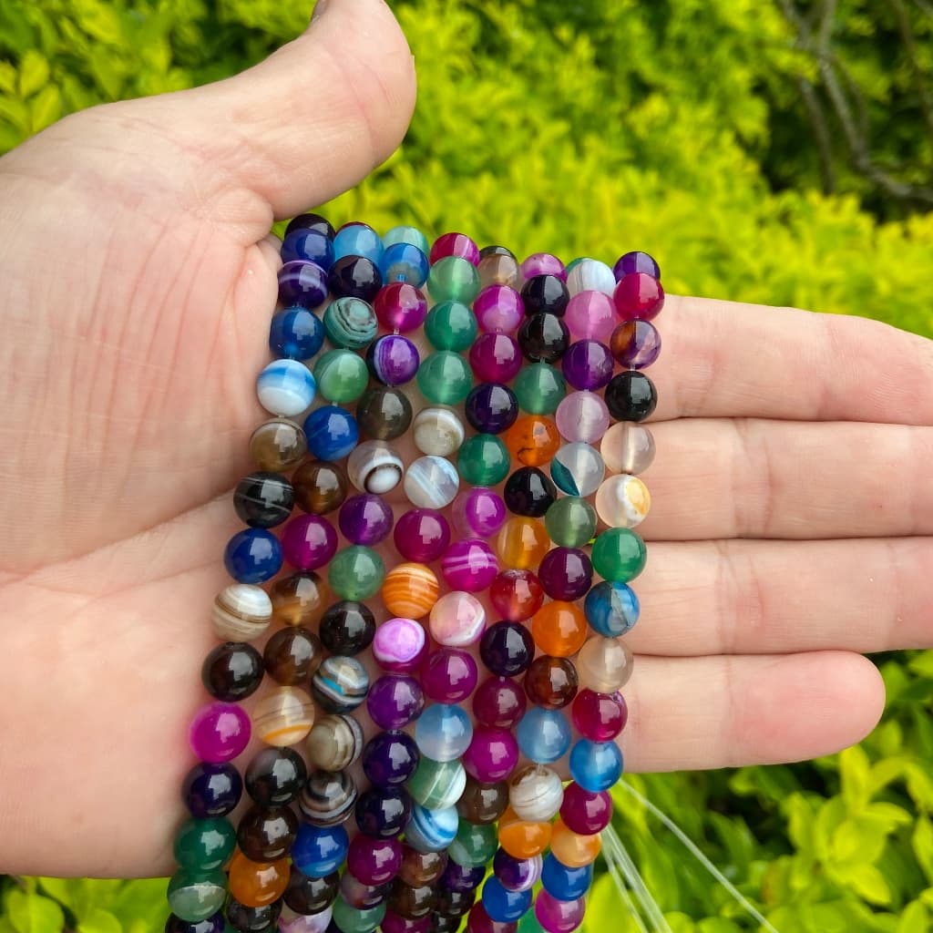 Fio de Pedra Natural 8mm - Aprox: 47 Contas