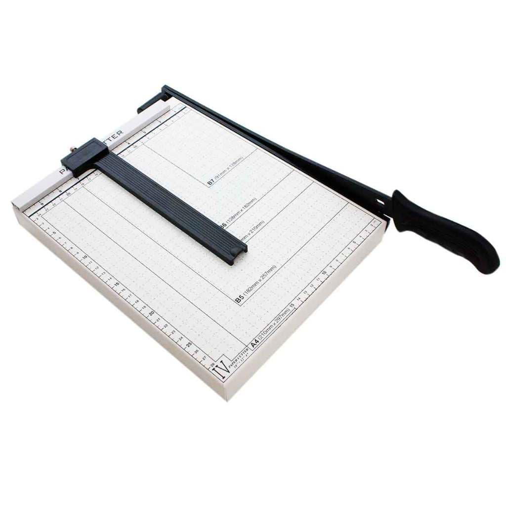 Guilhotina Papel Base Aço Trava A4 Até 10 Folhas