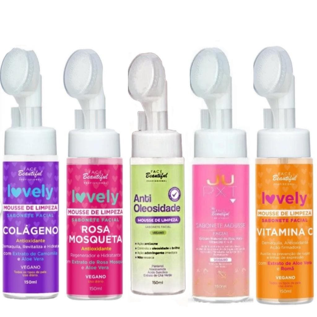 Sabonete Facial Mousse Face beautiful de Limpeza Com Aplicador 150ml
