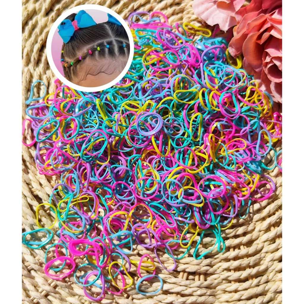 Elástico de Silicone Fininho Para Cabelo  1cm 400 peças Promoção