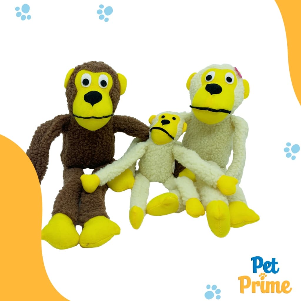 Brinquedo Cachorro Pelúcia Macaco 40 cm com Apito Savana Pet