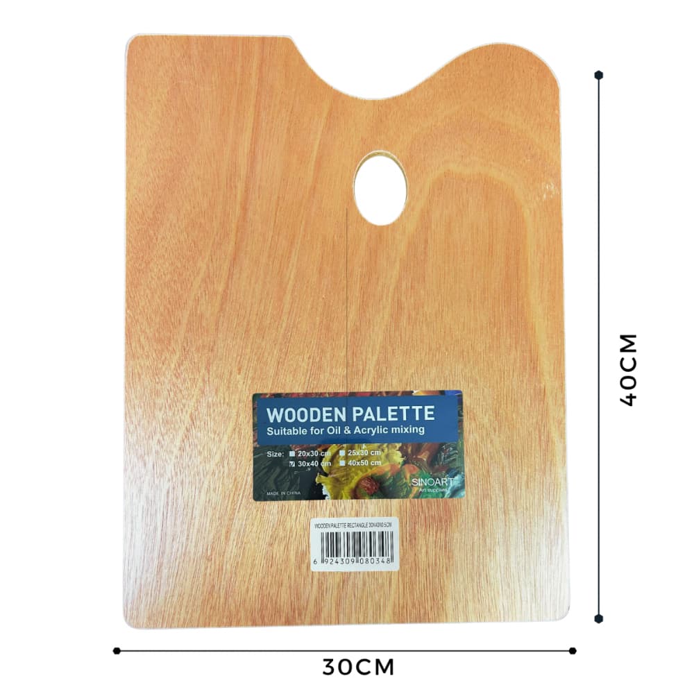 Paleta Para Pintura Retangular Sinoart 30x40cm