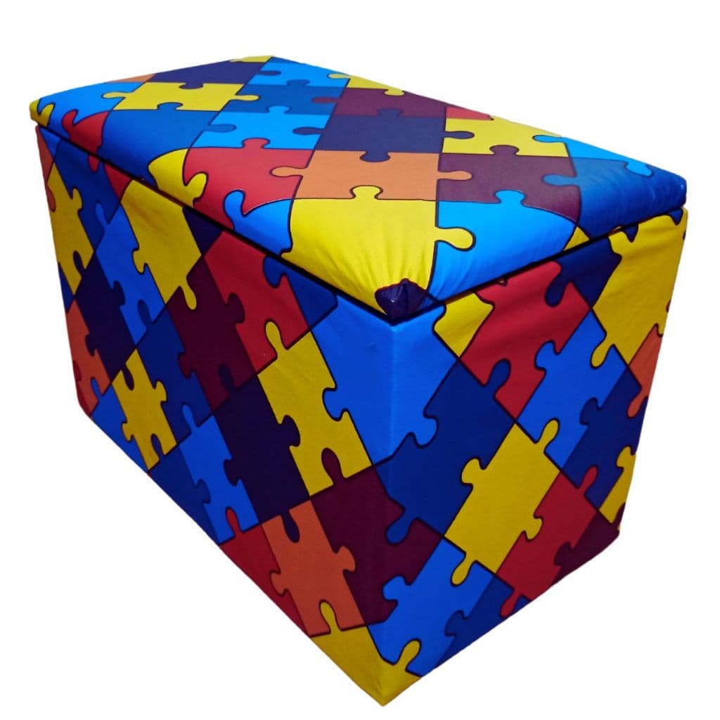 Puff Baú Infantil Guarda Brinquedos Promoção