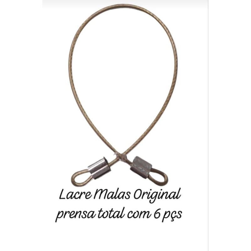 6 Lacre de segurança em aço revestido em pvc com 35cm para malas de viagens bolsas capacetes guarda roupas de hotéis