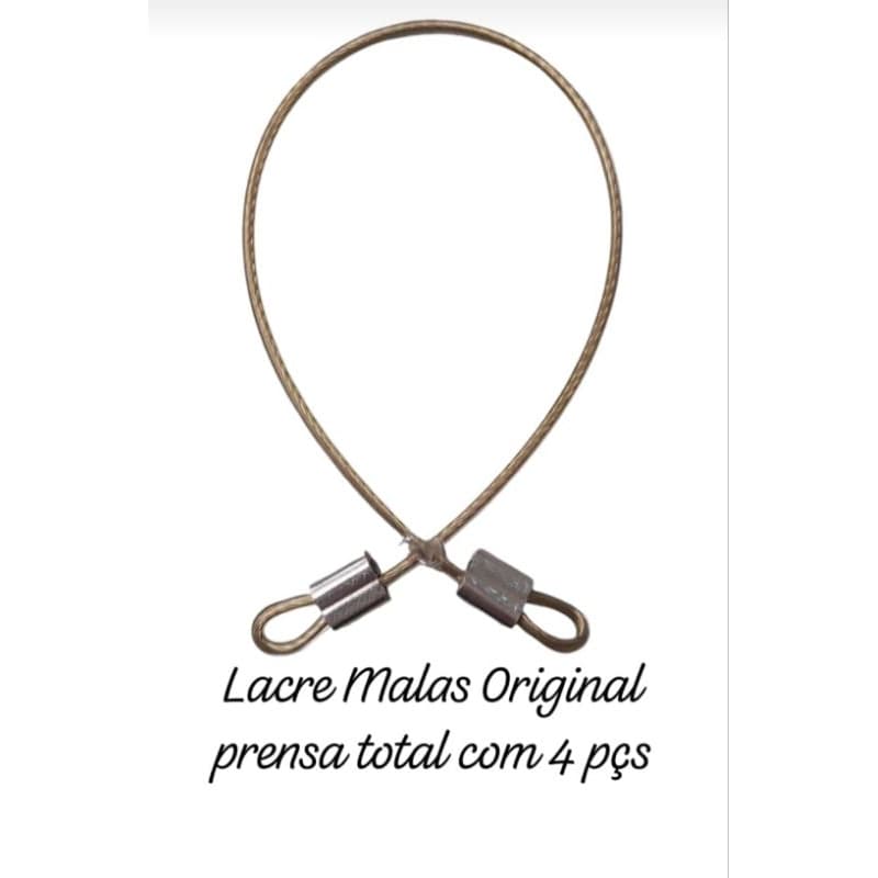 4 Lacre de segurança em aço revestido em pvc com 35cm para malas de viagens bolsas capacetes guarda roupas de hotéis