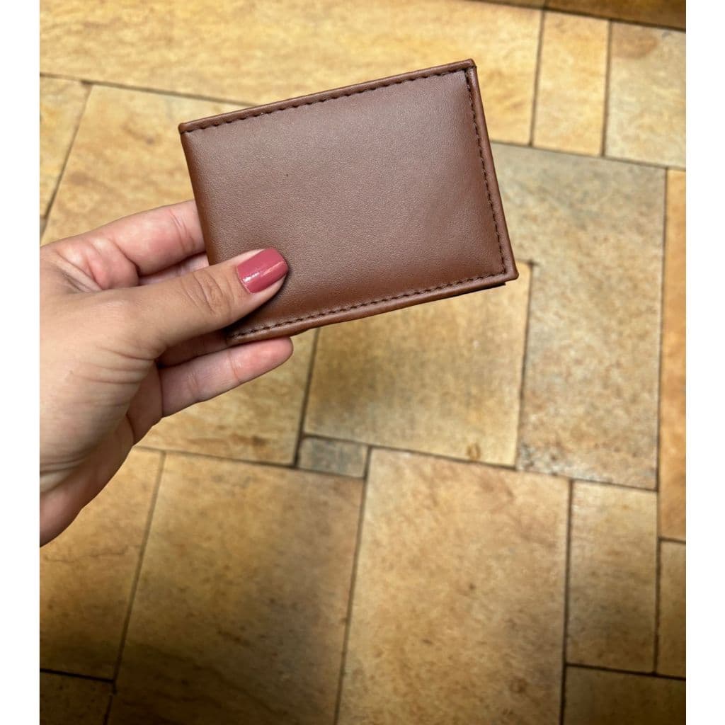 Carteira Masculina Mini Slim Porta Cartão Pequena E Compacta Em Couro Sintetico