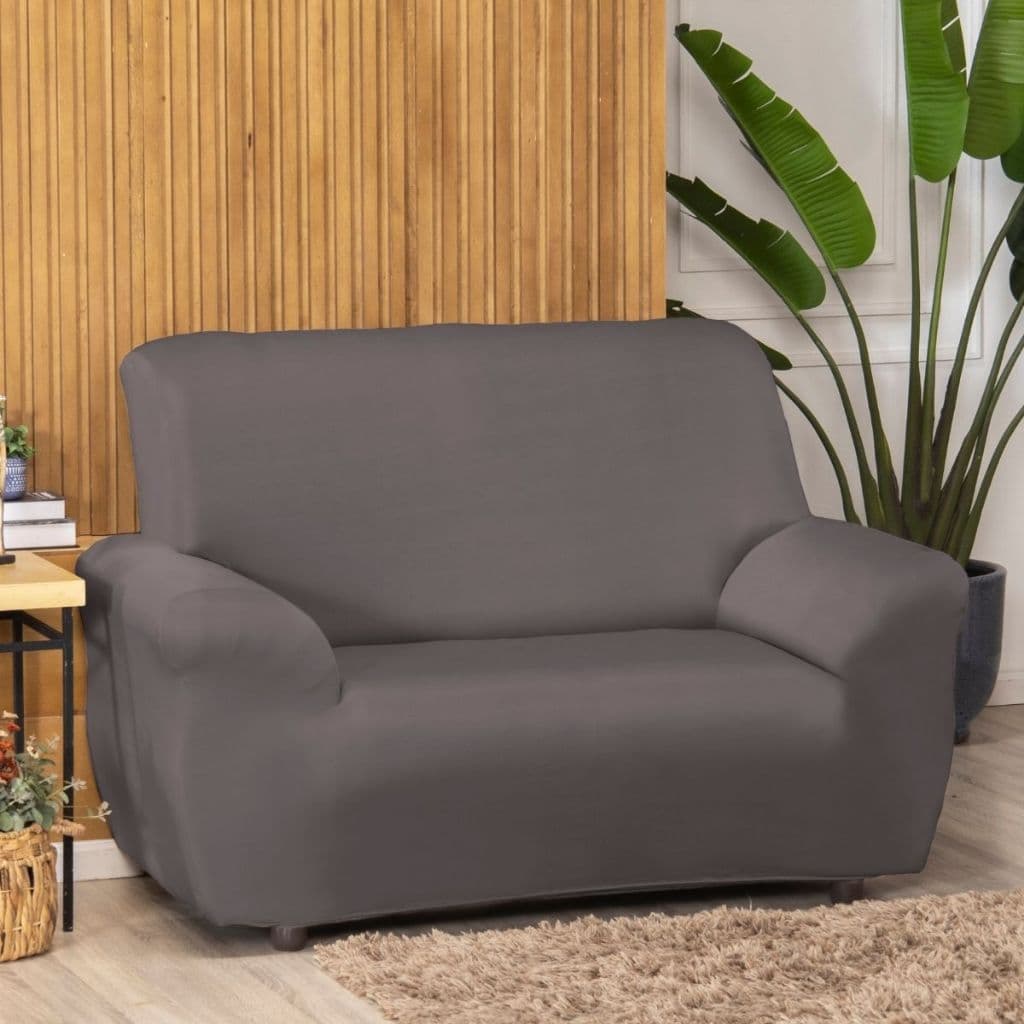 Capa de Sofá de 2 Lugares Malha Gel Gramatura 90 Grossa e Resistente Coladinha Diversas Cores Lisa