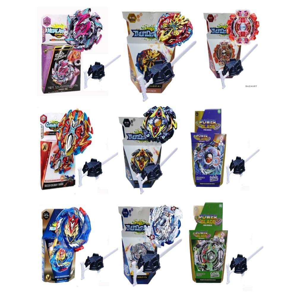 1 Pião Com Lançador Brinquedo Conjunto Giroscópio modelos a escolha