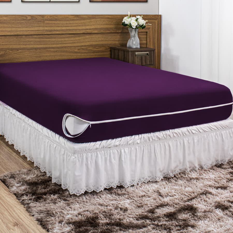 Capa de Colchão Casal Padrão - Malha Gel/Helanca com Zíper Reforçado