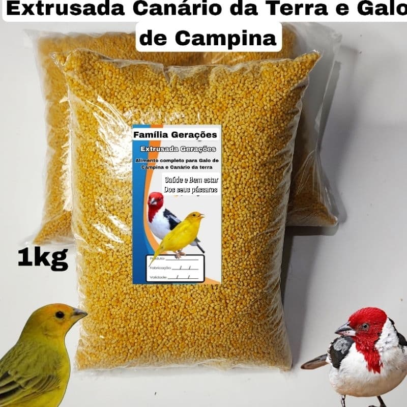 Extrusada Galo de campina e Canário da terra (Alimento completo)