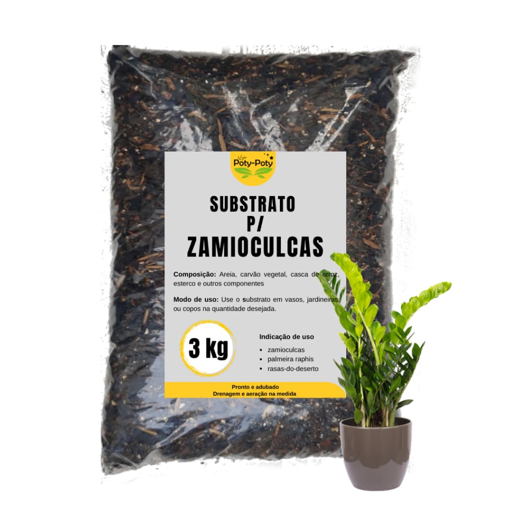 3 Kg Substrato p/ Zamioculcas Adubado Pronto Uso