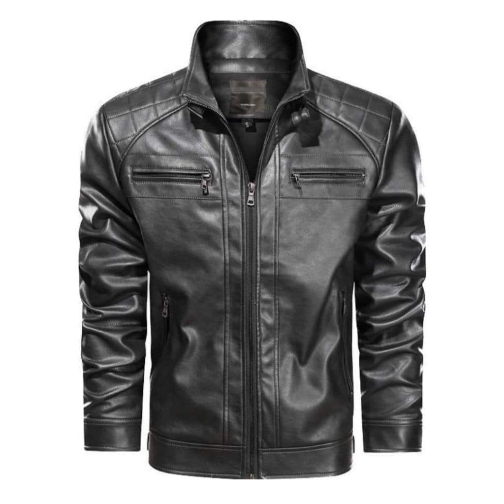Jaqueta De Couro Masculina Moderna Elegante