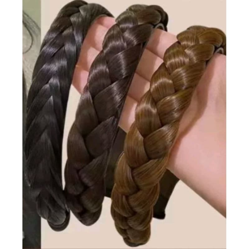 Tiara de trança que imita cabelo
