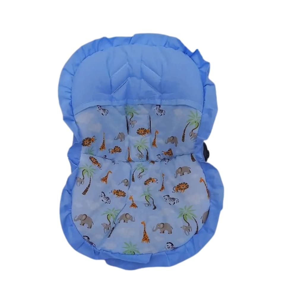 Capa de Bebê Conforto Acolchoada  Estampada Safari Azul Menino