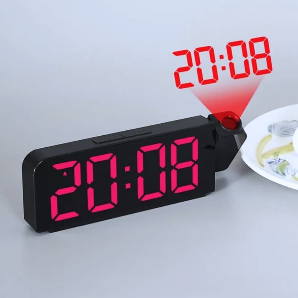 Relógio Digital  Projetor Despertador Alarme LED Colorido GH8013