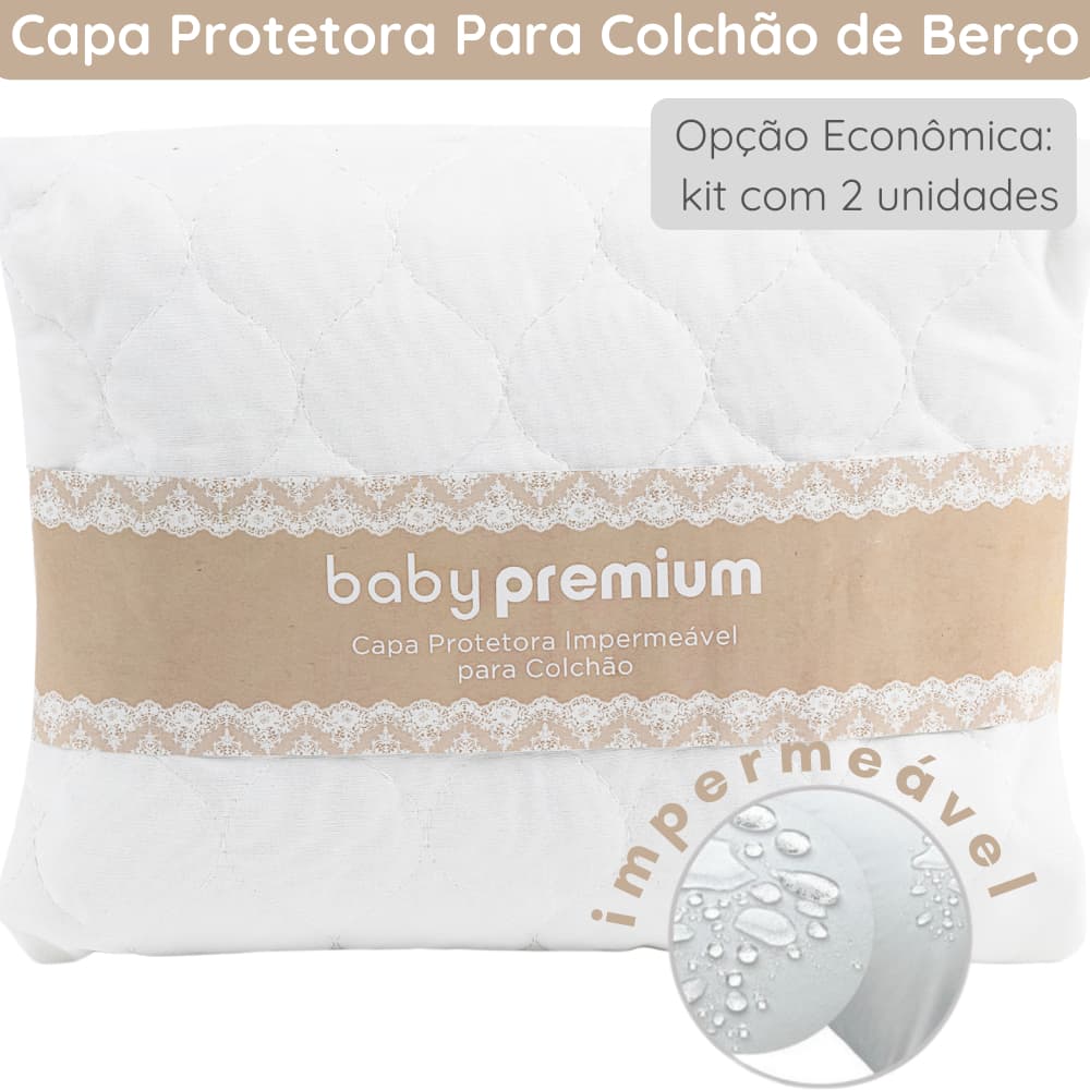 Capa Protetora de Colchão Impermeável Para Berço Americano Matelada