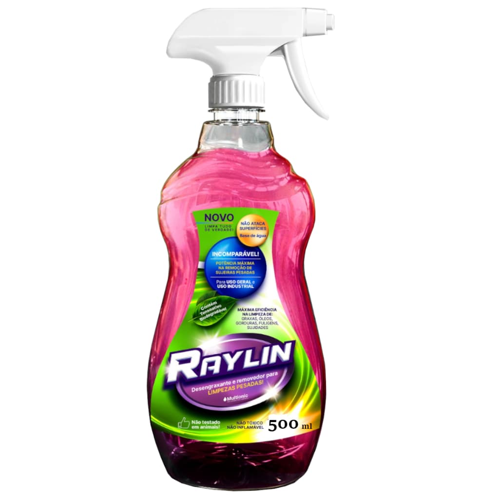 Desengraxante e Removedor Raylin 500ml Limpeza Sujeira Pesada