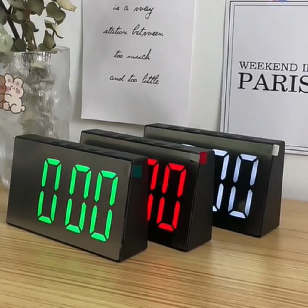 Relógio Despertador Digital LED Alarme Luz Noturna