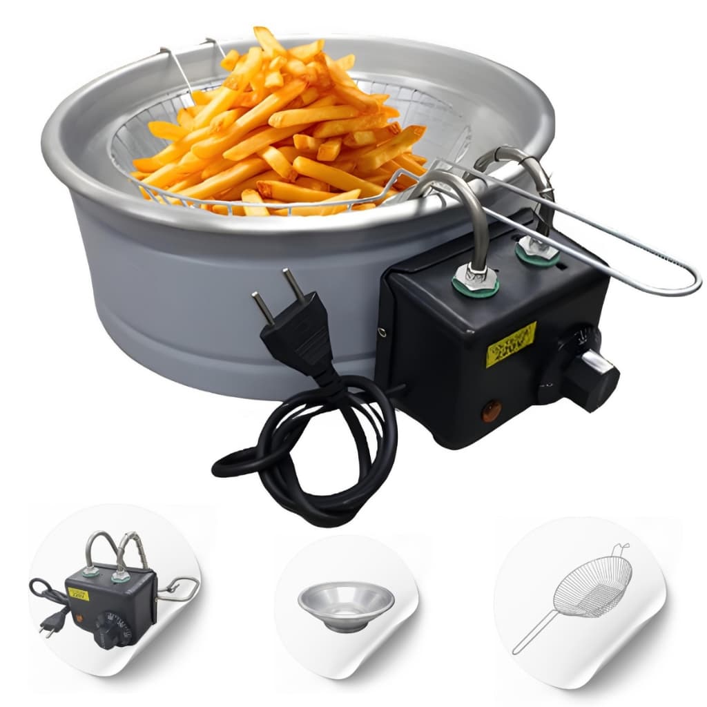 Fritadeira Elétrica Inox Tacho 5 Litros