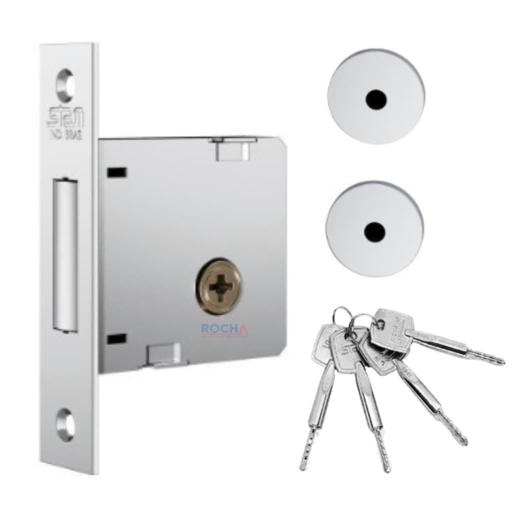 Fechadura Trava Auxiliar 1004 Stam 4 Chaves Tetra