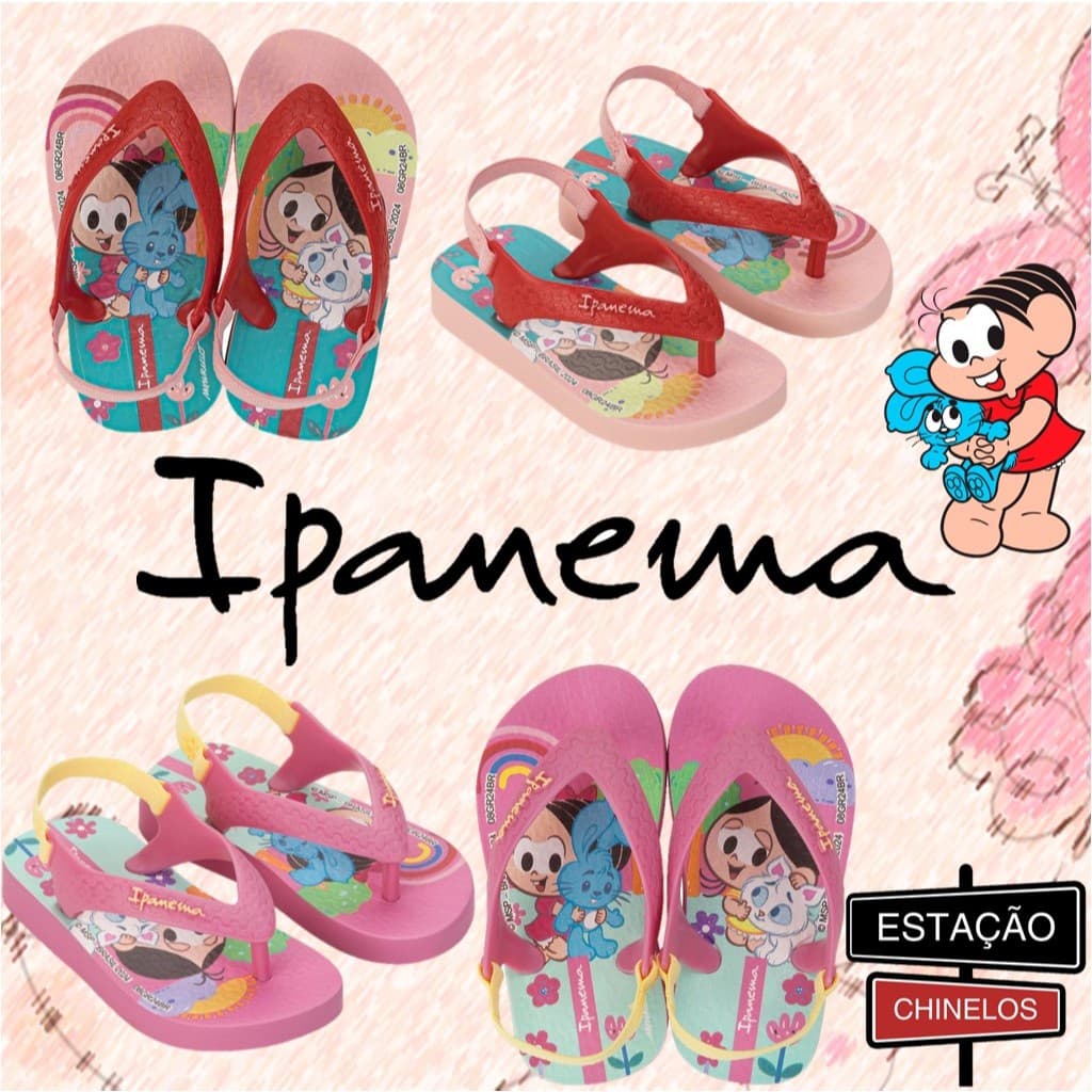 Chinelo Feminino Ipanema baby turma da Monica - Magali - Original