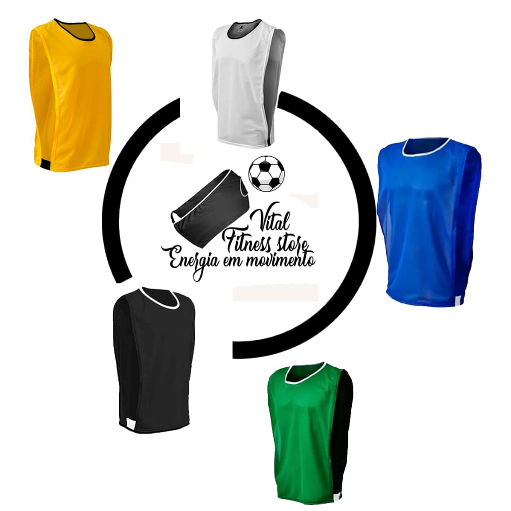 Kit colete esportivo de Futebol / futsal recreação Adulto e juvenil 6 Unidades