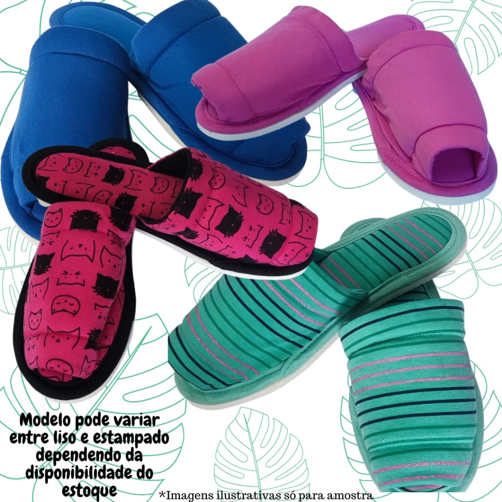 Pantufa de Quarto Feminina e Masculina Estampadas