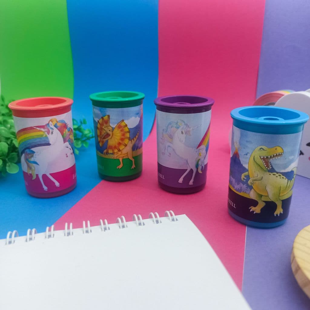 Apontador com Depósito (Dinossauros e Unicórnios) - Faber-Castell