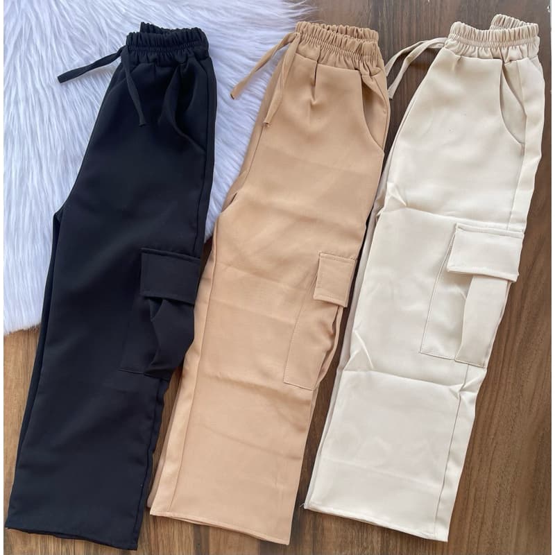 Calça Infantil e Juvenil Cargo Menina Alfaiataria Moda Blogueirinha