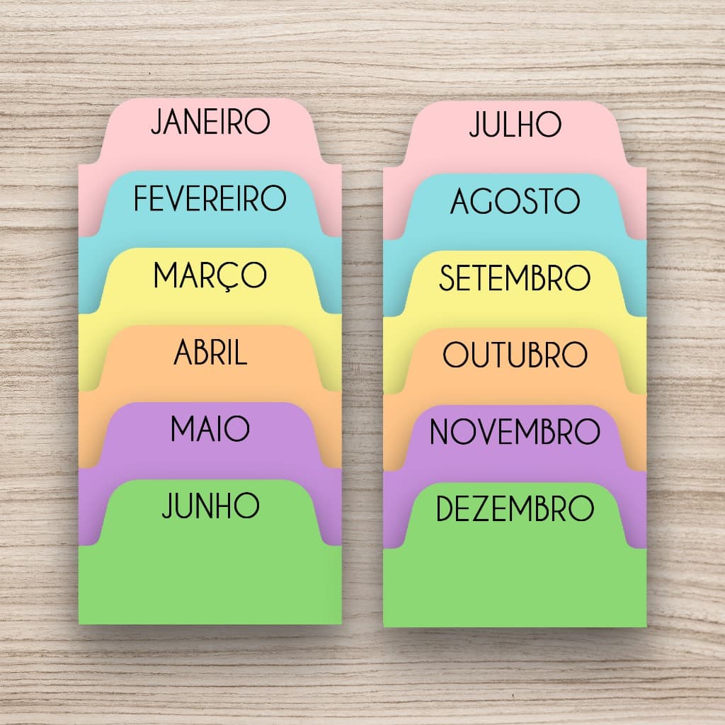 Kit Abas Divisórias para cadernos agendas e planner