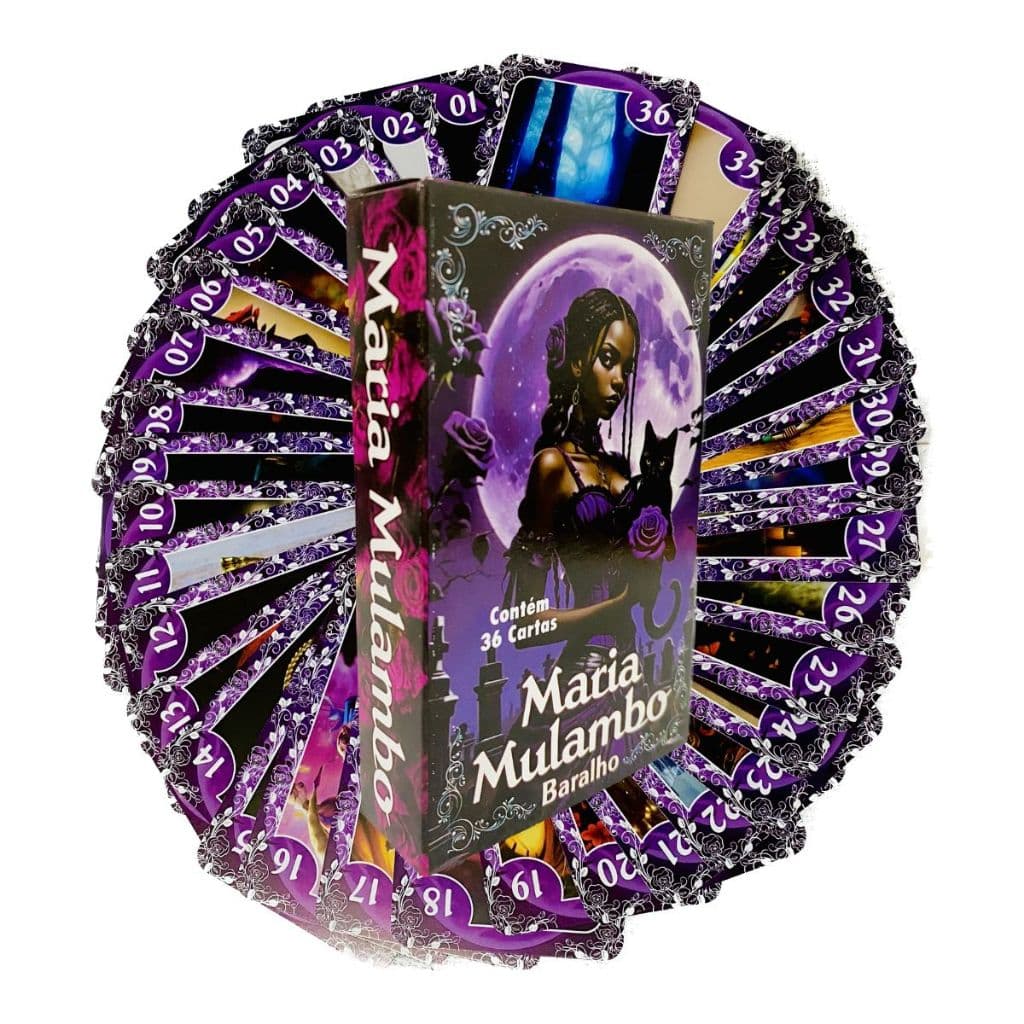 Baralho da Pomba Gira Maria Mulambo Tarot 36 Cartas com Manual