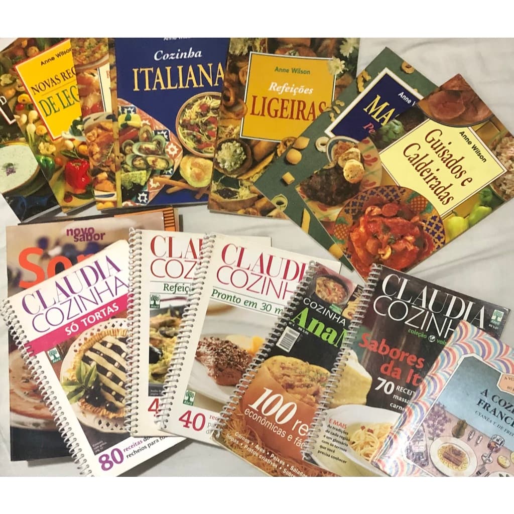 Livros de Culinária e Receitas *Diversos Títulos* Tortas - Doces - Salgados - Peixes - Italiana - Francesa - Brasileira