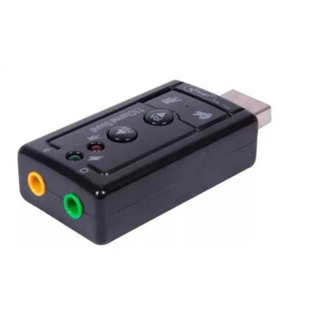Placa Adaptador De Som Usb 7.1 Canais 3d Adaptador Audio Pc - Envio Imediato