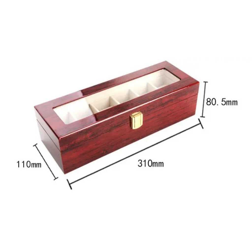 Porta Relógio em Alto Brilho com 06 Divisórias Luxo