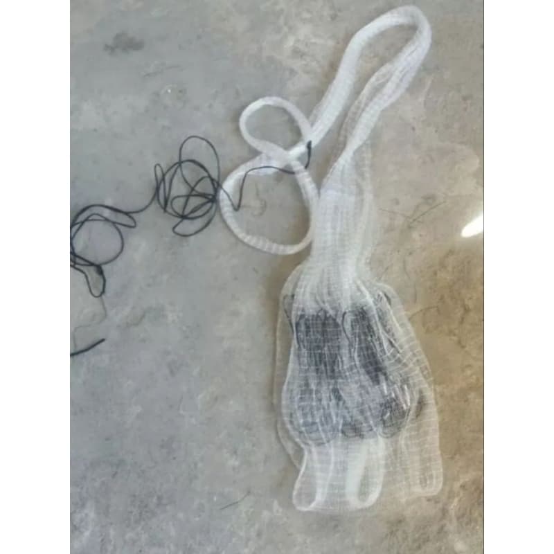 Tarrafa piabeira fio 25 malha 1.2 altura 1.20 com 6 metros de roda chumbo canudo