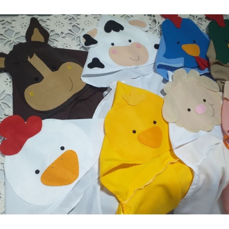 Capa fantasia infantil bichinhos da Fazenda