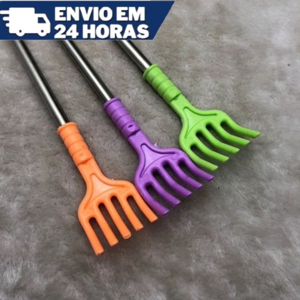 KIT 3 Coçador De Costas Mãozinha De Coçar As Costas Massageador Metal Resistente