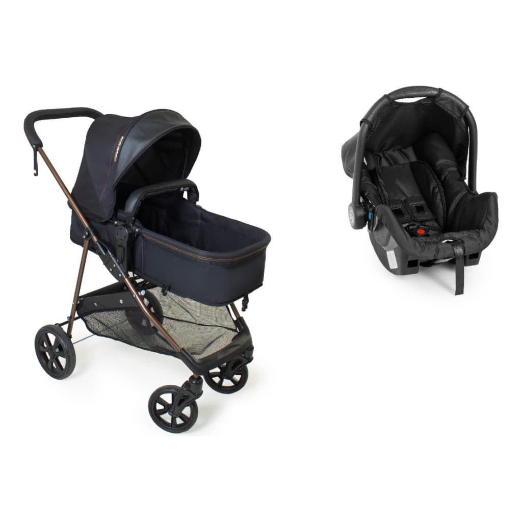 Kit Carrinho de Bebe Napoli Galzerano + Bebe Conforto Travel System Oferta