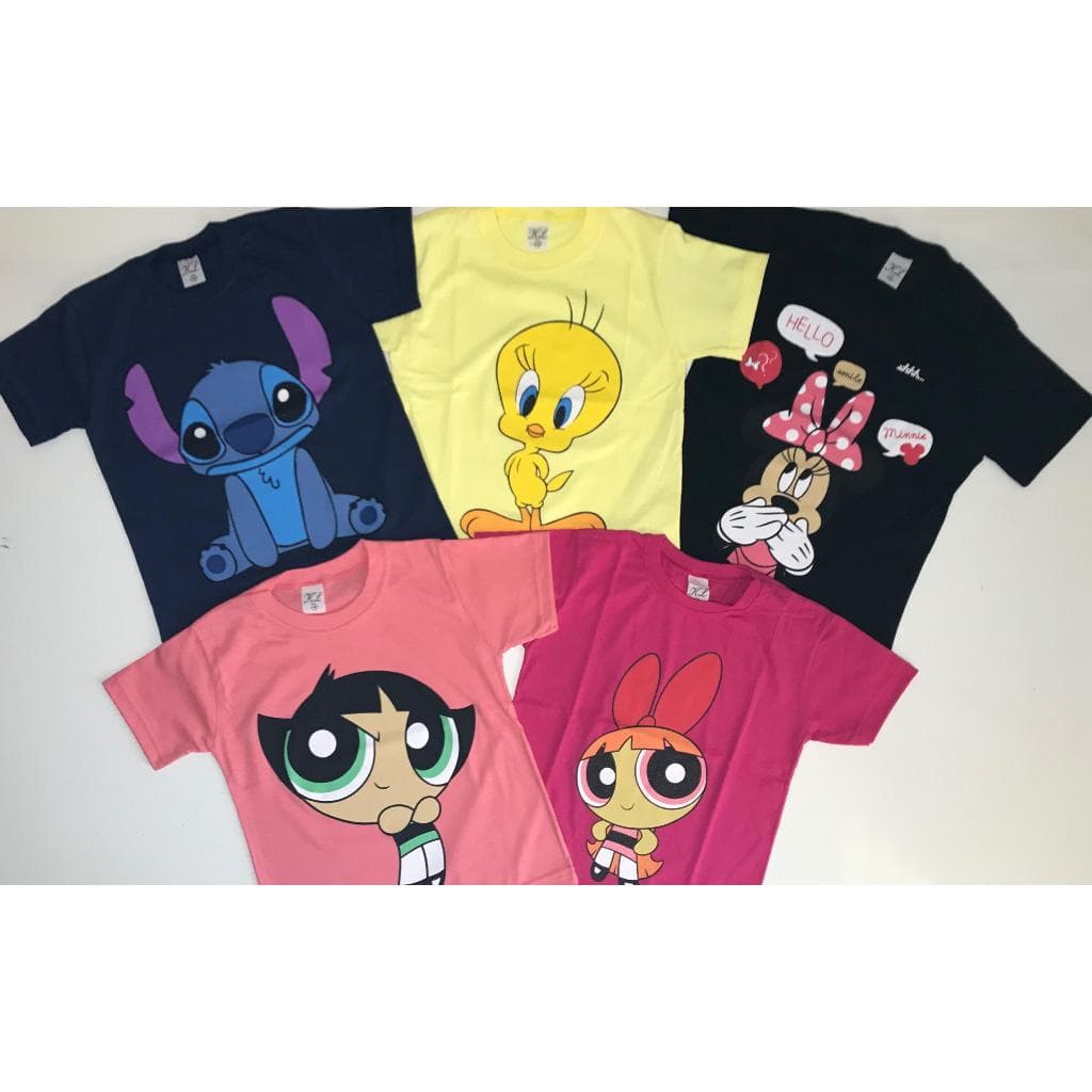 Kit 05 Camisetas Infantil 100% Algodão 30.1 Menina Feminino Criança Camisa Blusa  Revenda Promoção