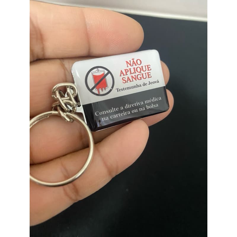 4 Chaveiros Não Aplique Sangue