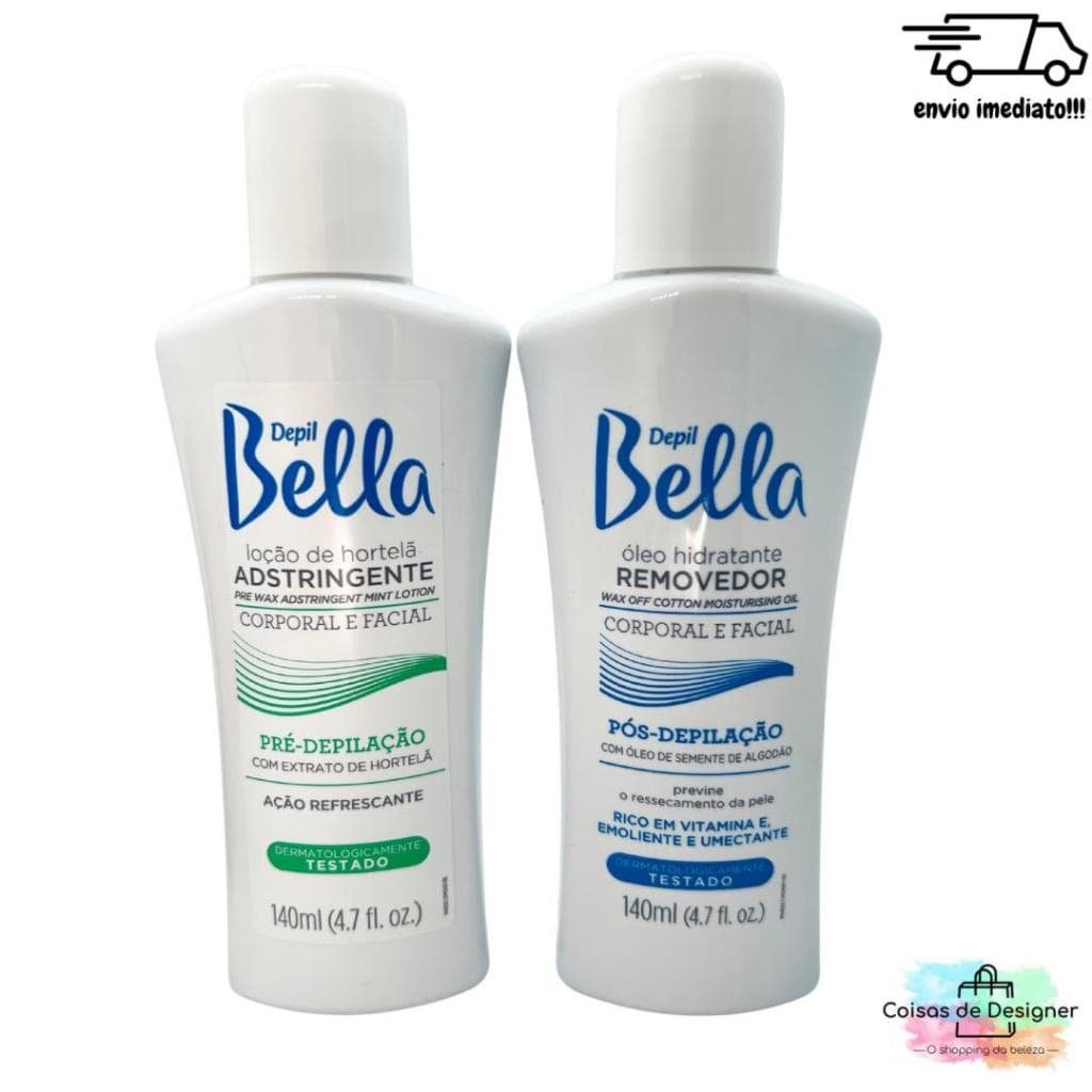 Kit Depilação Pré-Pós Adstringente + Óleo Removedor Depil Bella