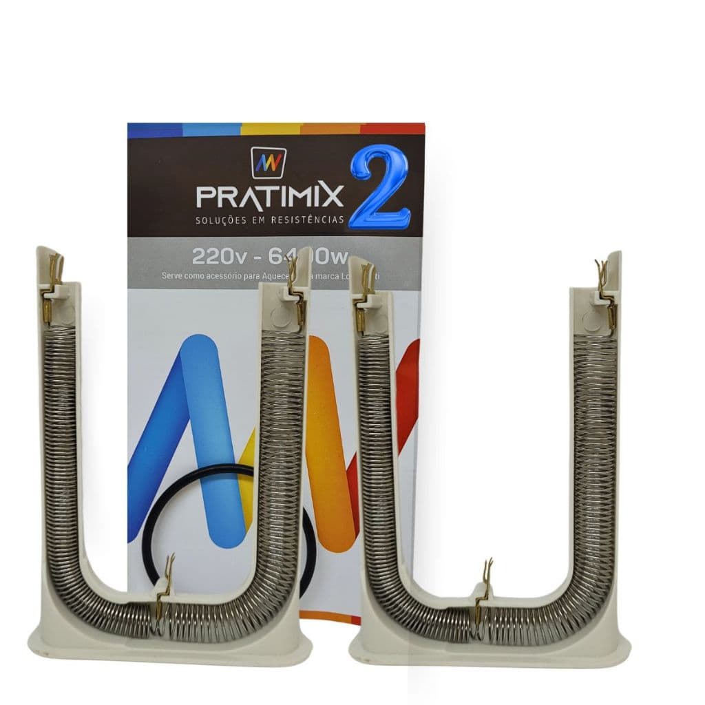 Resistência Pratimix Kit 2 Aquecedor Versátil Lorenzetti 3 Temperatura 220v 6400w