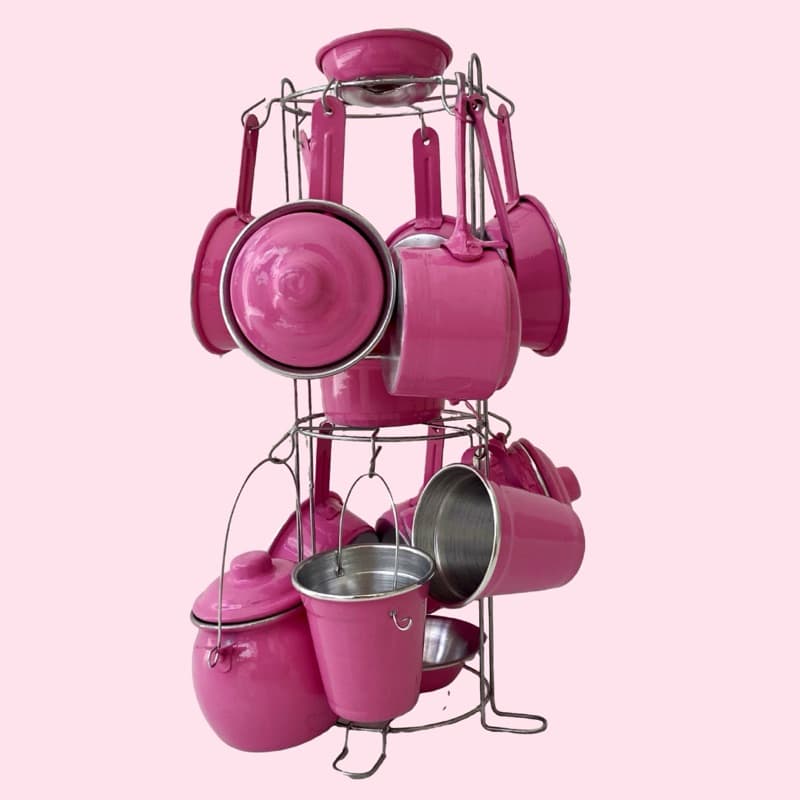 Conjunto Panelas Miniaturas Tripé 16 Pçs Cozinha Completa em Alumínio