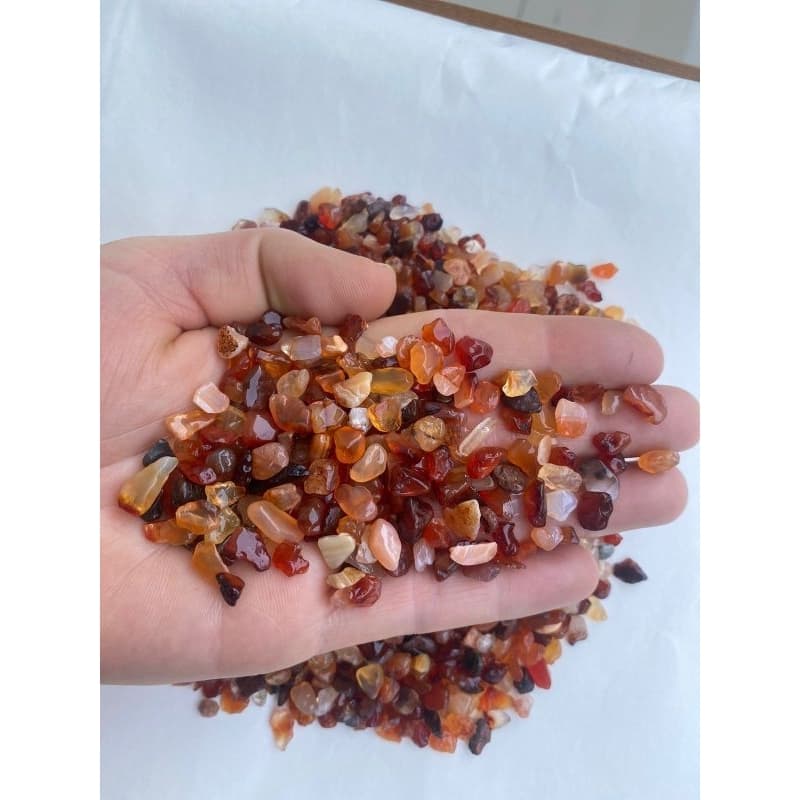 Pedra cascalho Ágata Vermelha Natural 4 mm à 8 MM