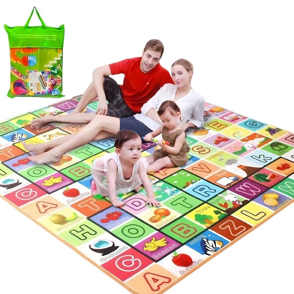 Tapete Infantil Dupla face 2 Metros Baby Impermeável Tapetinho de Criança Bebe Atividade Brinquedo