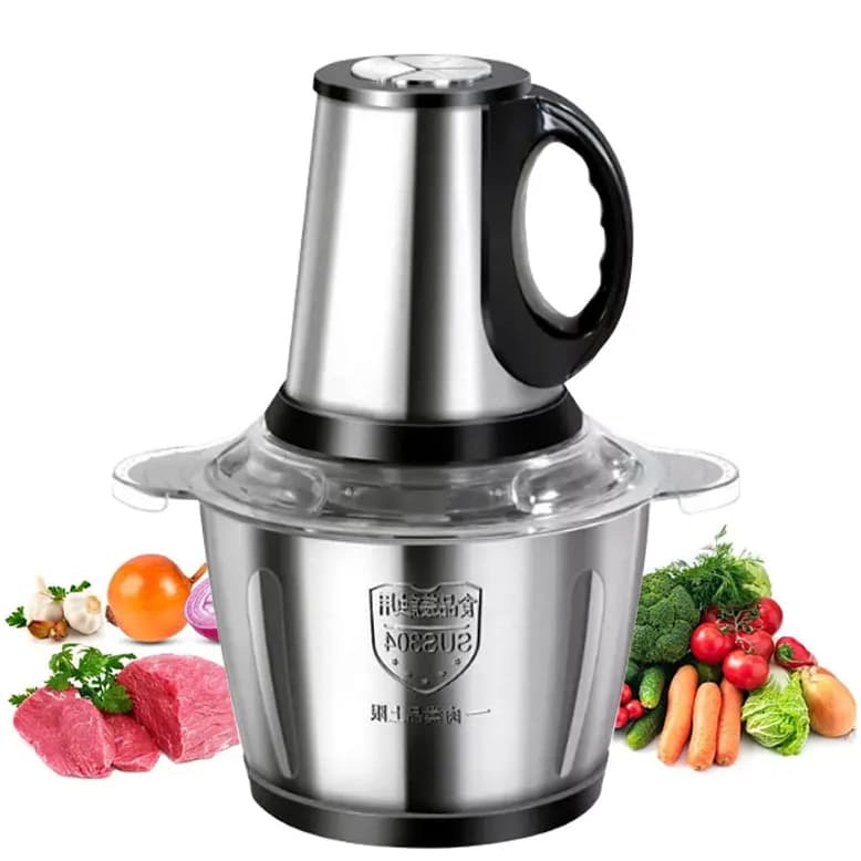 3L Picador Alimentos Moedor De Carne Elétrico 1800W Mixer de Aço Inox Processador 110v 220v