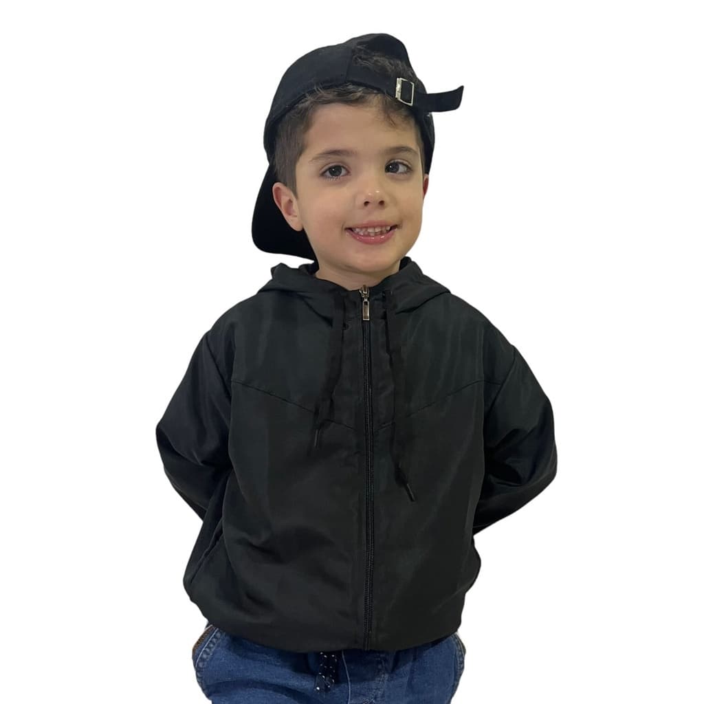 Corta-vento Infantil Unissex Menino/Menina Lisa