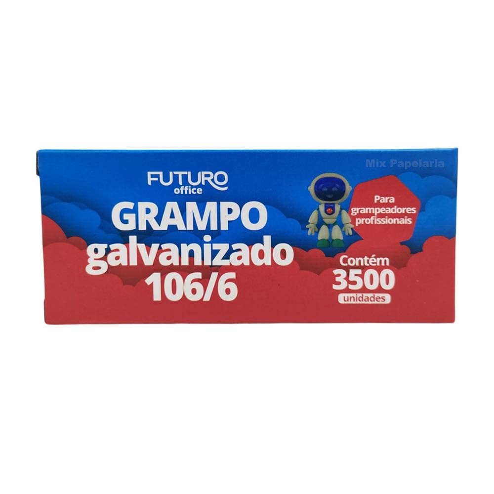 Grampo 106/6 Para Grampeador Pistola 3500 Grampos Caixa Rocama Tapeceiro Jocar Onda
