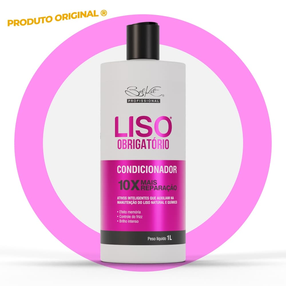 Condicionador Liso Obrigatório 1L (Um litro) | Anti frizz, repara, controla e suaviza os fios