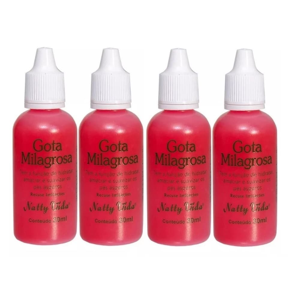 Kit com 04 unidades Gota Natty para os Pés Combate Rachadura 30ml